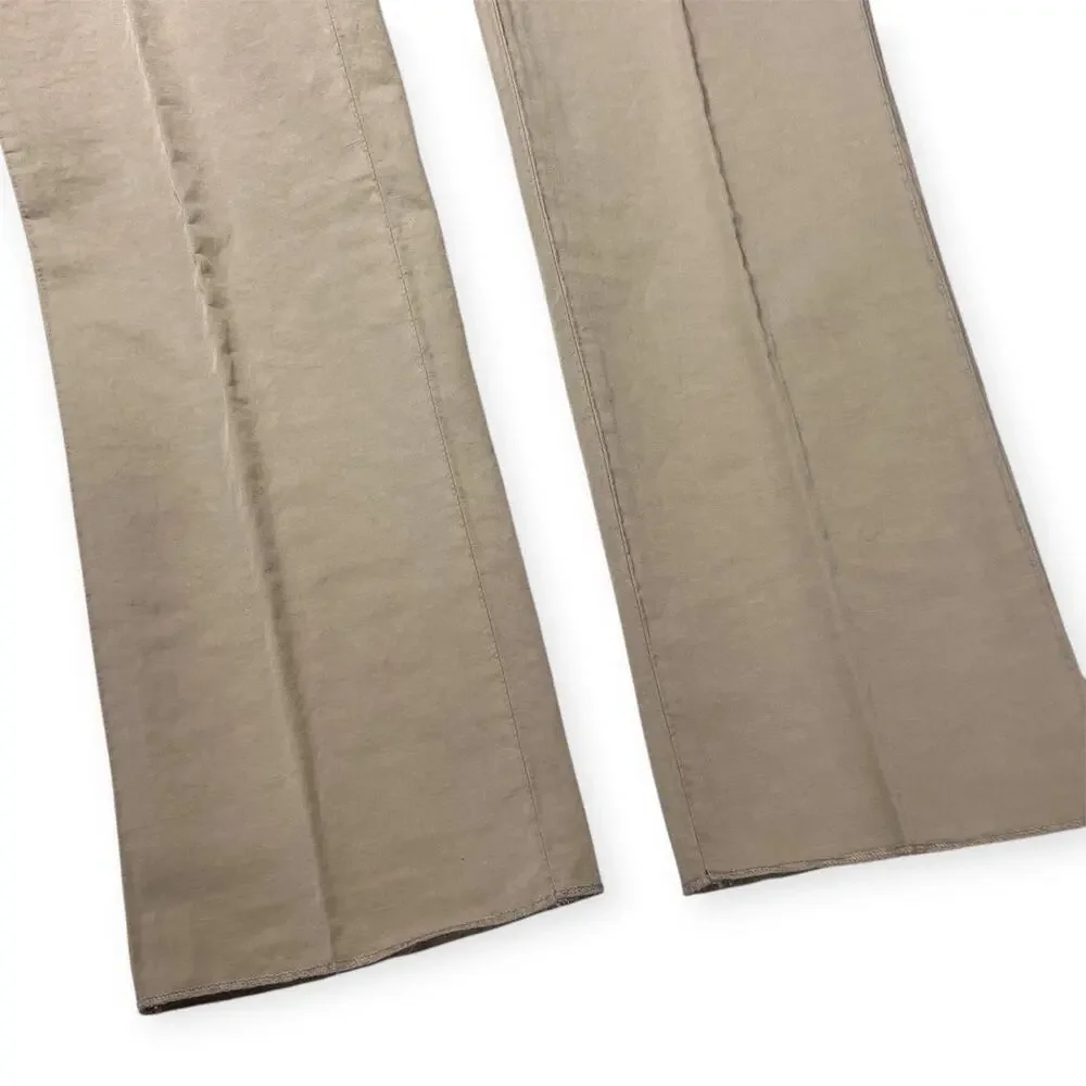 Officine Generale Paul Pant SIZE 50 US 34 Burnt Sand Cotton Linen Unhemmed